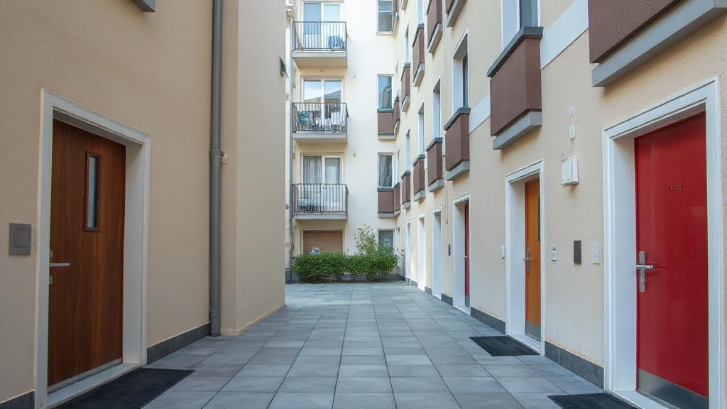 Photo of the entrance doors in a multi-apartment buildingфото